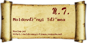 Moldoványi Tímea névjegykártya