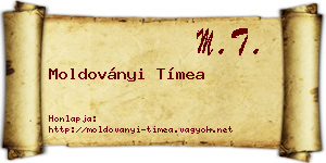 Moldoványi Tímea névjegykártya